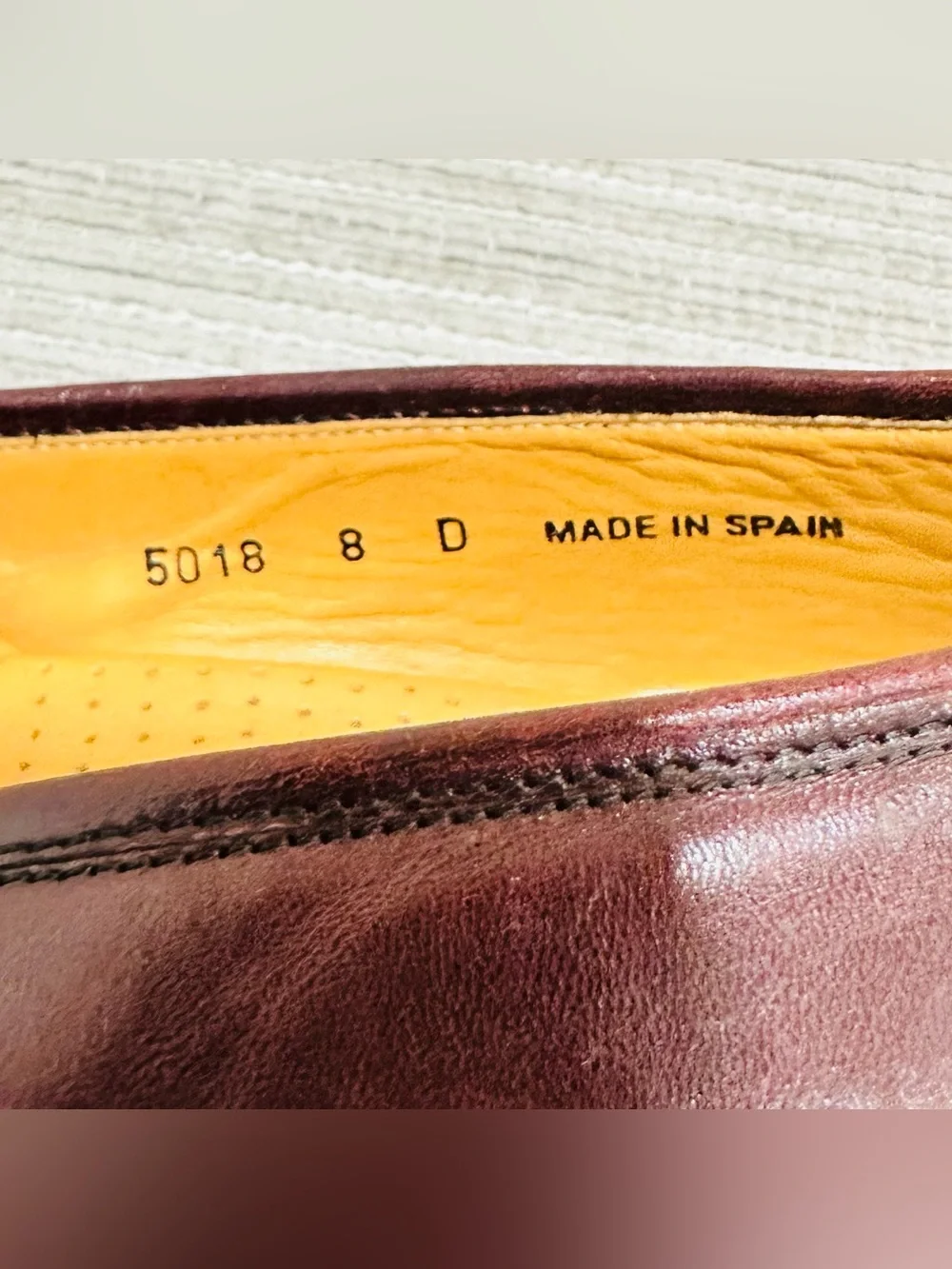 Vintage Magnanni Louie 5018 Men's Burgundy Leather‎ Penny Loafers Size 8 D Spain